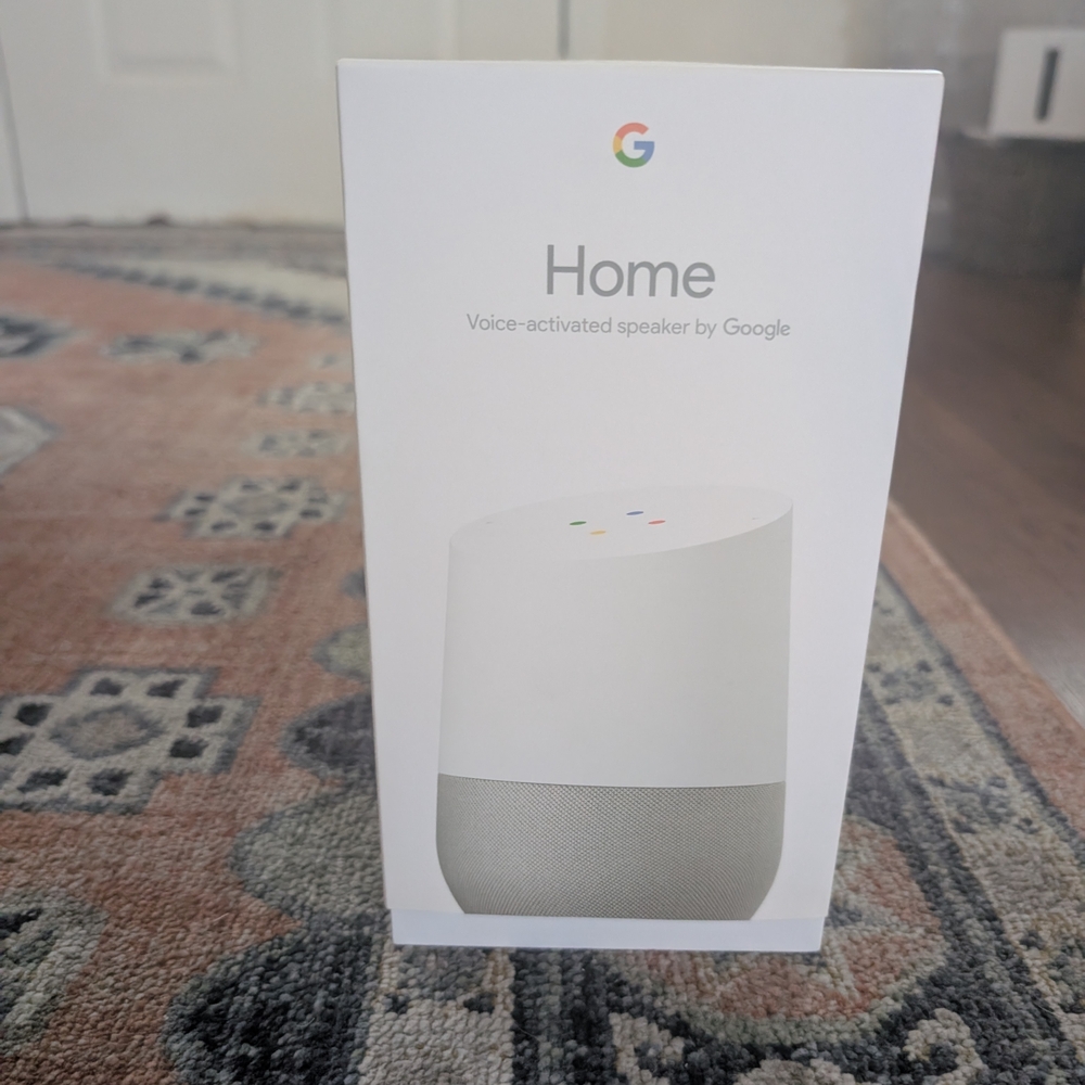 Google Home Voice-Activated Speaker - White and Gray